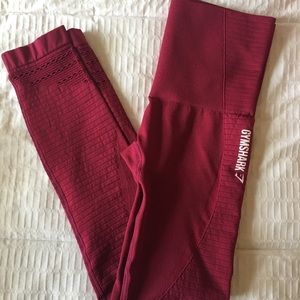 Gymshark Pants - Gymshark maroon seamless legging Gymshark Pants - Gymshark maroon seamless legging